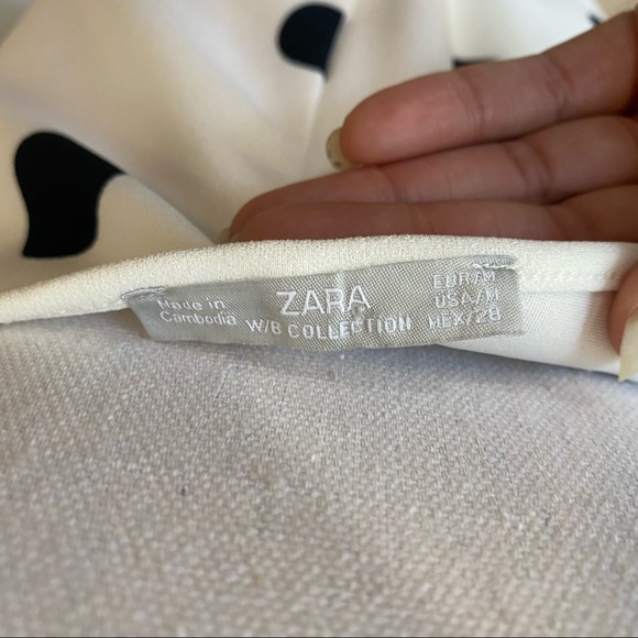 Zara Asymmetrical Polka Dot Sleeveless dress size medium - Picture 4 of 5